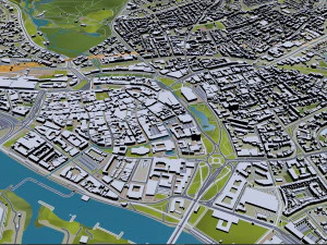 arnhem city netherlands 40 km 3D Model