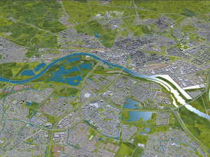 arnhem city netherlands 40 km Modelo 3D