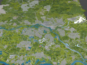 arnhem city netherlands 40 km 3D Model