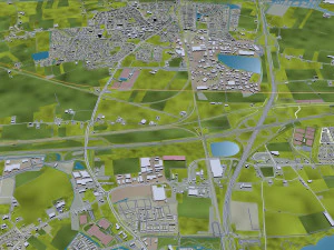 arnhem city netherlands 40 km 3D Model