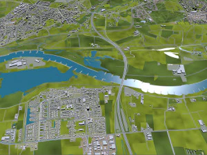 arnhem city netherlands 40 km 3D Model