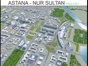 哈萨克斯坦阿斯塔纳市70公里 3D 模型