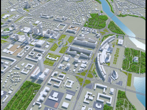 astana city kazakhstan 70km 3D Model