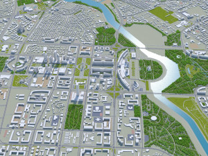astana city kazakhstan 70km 3D Model