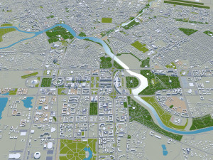 astana city kazakhstan 70km 3D Model