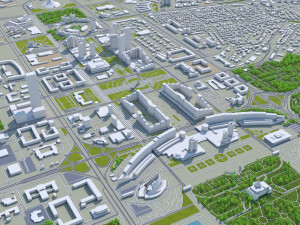 astana city kazakhstan 70km 3D Model