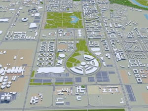 astana city kazakhstan 70km 3D Model