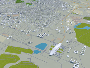 astana city kazakhstan 70km 3D Model