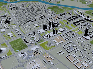astana city kazakhstan 70km 3D Model