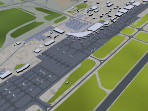 astana city kazakhstan 70km 3D Model