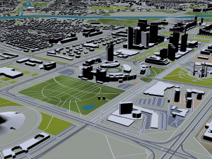 astana city kazakhstan 70km 3D Model