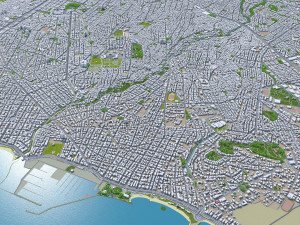 athens city greece 60km 3D Model