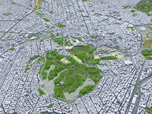athens city greece 60km 3D Model
