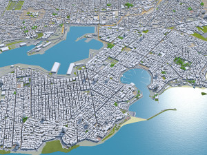athens city greece 60km 3D Model