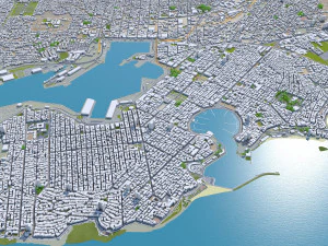 athens city greece 60km 3D Model