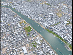 Baghdad city iraq 40 km Modello 3D