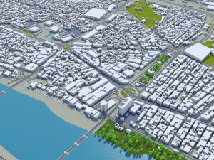 Baghdad city iraq 40 km Modello 3D