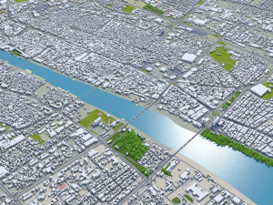 Baghdad city iraq 40 km Modello 3D