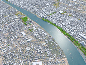 Baghdad city iraq 40 km Modello 3D