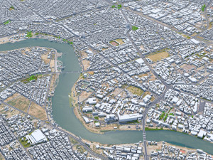 Baghdad city iraq 40 km Modello 3D