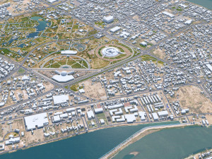 Baghdad city iraq 40 km Modello 3D