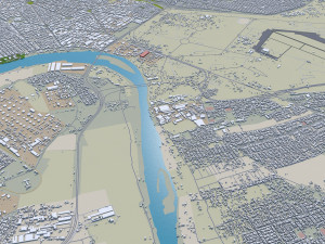 Baghdad city iraq 40 km Modello 3D