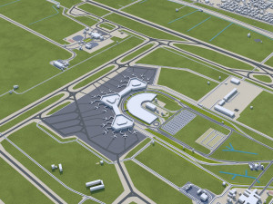 Baghdad city iraq 40 km Modello 3D