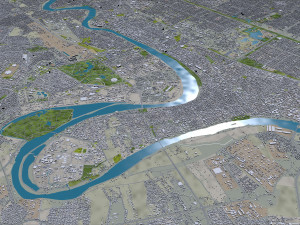 Baghdad city iraq 40 km Modello 3D