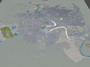 Baghdad city iraq 40 km Modello 3D