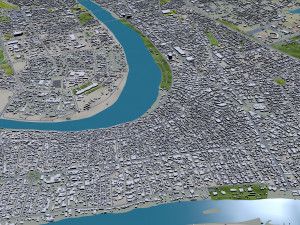 Baghdad city iraq 40 km Modello 3D