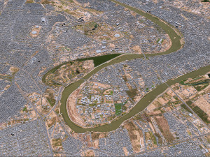 Baghdad city iraq 40 km Modello 3D
