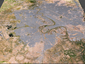 Baghdad city iraq 40 km Modello 3D