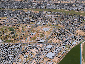 Baghdad city iraq 40 km Modello 3D