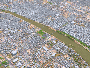 Baghdad city iraq 40 km Modello 3D