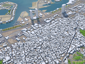 Bahrain city 70km 3D Model