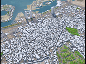 Bahrain city 70km 3D Model