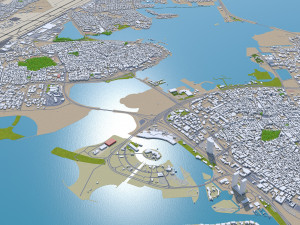 Bahrain city 70km 3D Model