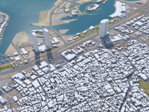 Bahrain city 70km 3D Model