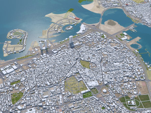 Bahrain city 70km 3D Model