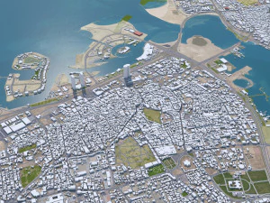 Bahrain city 70km 3D Model