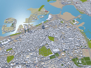 Bahrain city 70km 3D Model