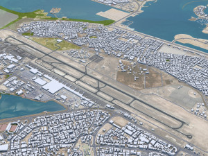 Bahrain city 70km 3D Model
