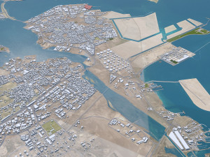 Bahrain city 70km 3D Model