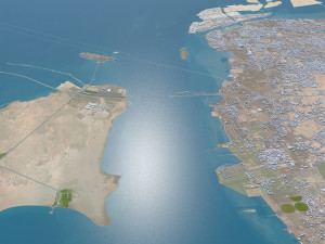 Bahrain city 70km 3D Model