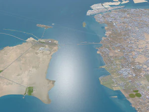 Bahrain city 70km 3D Model