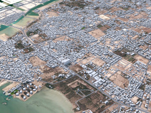 Bahrain city 70km 3D Model