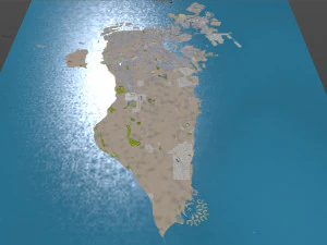 Bahrain city 70km 3D Model