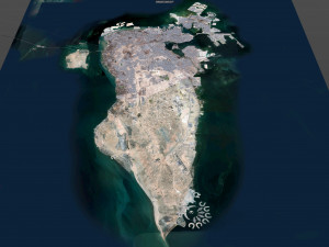 Bahrain city 70km 3D Model