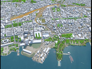 Baku city azerbaijan 50km 3D Model