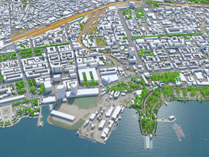 Baku city azerbaijan 50km 3D Model